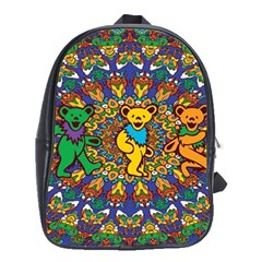 Dead Dancing Bears Grateful Dead Pattern School Bag (large) by Grandong