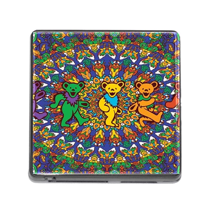 Dead Dancing Bears Grateful Dead Pattern Memory Card Reader (Square 5 Slot)