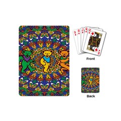 Dead Dancing Bears Grateful Dead Pattern Playing Cards Single Design (mini) by Grandong