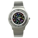 Christmas-star-gloss-lights-light Stainless Steel Watch Front