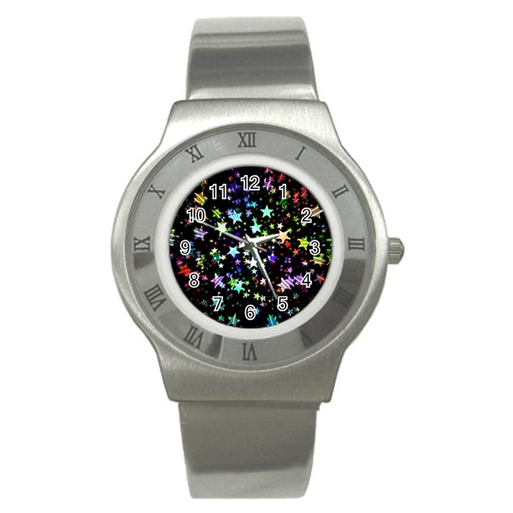 Christmas-star-gloss-lights-light Stainless Steel Watch