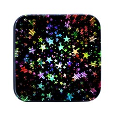 Christmas-star-gloss-lights-light Square Metal Box (black) by Grandong