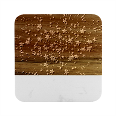 Christmas-star-gloss-lights-light Marble Wood Coaster (square)