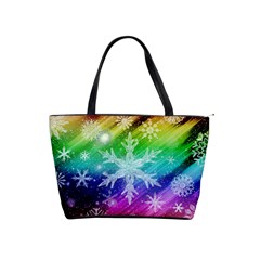 Christmas-snowflake-background Classic Shoulder Handbag by Grandong