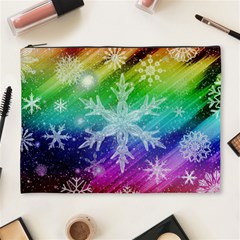 Christmas-snowflake-background Cosmetic Bag (xl) by Grandong