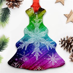 Christmas-snowflake-background Ornament (christmas Tree)  by Grandong