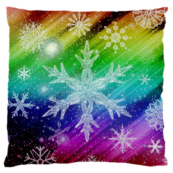 Christmas-snowflake-background 16  Baby Flannel Cushion Case (Two Sides)