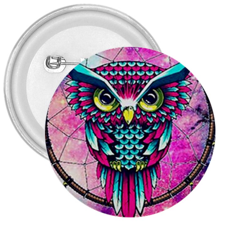 Owl Dreamcatcher 3  Buttons