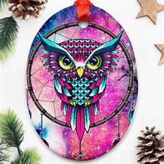 Owl Dreamcatcher Ornament (oval)