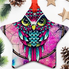 Owl Dreamcatcher Ornament (star)