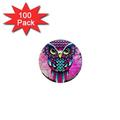 Owl Dreamcatcher 1  Mini Magnets (100 Pack)  by Grandong