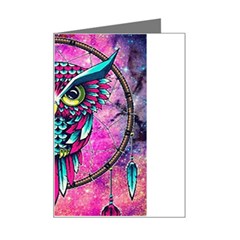 Owl Dreamcatcher Mini Greeting Card by Grandong