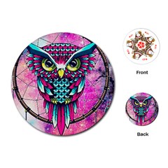 Owl Dreamcatcher Playing Cards Single Design (round)