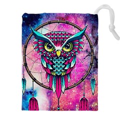 Owl Dreamcatcher Drawstring Pouch (4xl) by Grandong