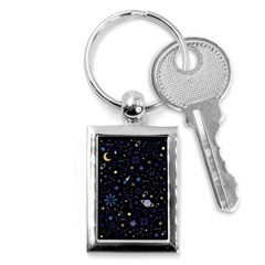 Starry Night  Space Constellations  Stars  Galaxy  Universe Graphic  Illustration Key Chain (rectangle) by Grandong