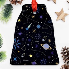 Starry Night  Space Constellations  Stars  Galaxy  Universe Graphic  Illustration Ornament (bell)