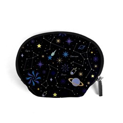 Starry Night  Space Constellations  Stars  Galaxy  Universe Graphic  Illustration Accessory Pouch (small) by Grandong