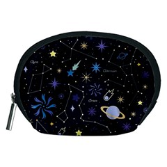 Starry Night  Space Constellations  Stars  Galaxy  Universe Graphic  Illustration Accessory Pouch (medium) by Grandong