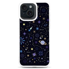 Starry Night  Space Constellations  Stars  Galaxy  Universe Graphic  Illustration Iphone 15 Plus Tpu Uv Print Case