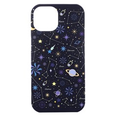 Starry Night  Space Constellations  Stars  Galaxy  Universe Graphic  Illustration Iphone 15 Black Uv Print Pc Hardshell Case