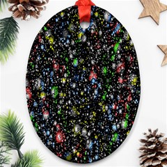 Illustration Universe Star Planet Ornament (oval)