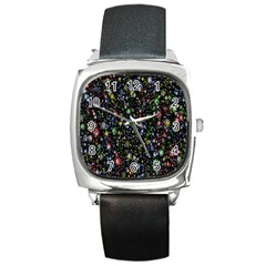 Illustration Universe Star Planet Square Metal Watch by Grandong