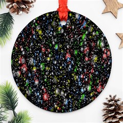 Illustration Universe Star Planet Round Ornament (two Sides)