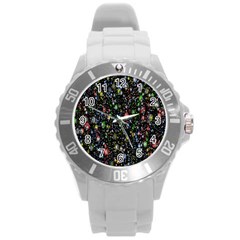 Illustration Universe Star Planet Round Plastic Sport Watch (l) by Grandong