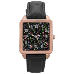 Illustration Universe Star Planet Rose Gold Leather Watch  by Grandong