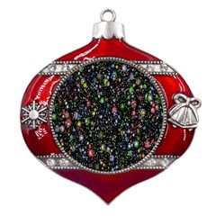 Illustration Universe Star Planet Metal Snowflake And Bell Red Ornament by Grandong