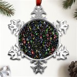 Illustration Universe Star Planet Metal Small Snowflake Ornament Front