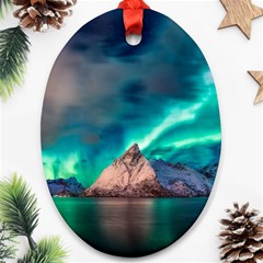 Amazing Aurora Borealis Colors Ornament (oval)