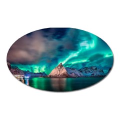 Amazing Aurora Borealis Colors Oval Magnet by Grandong