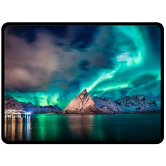 Amazing Aurora Borealis Colors Two Sides Fleece Blanket (large) by Grandong