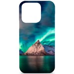 Amazing Aurora Borealis Colors iPhone 15 Pro Black UV Print PC Hardshell Case Front