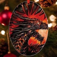 Dragon Uv Print Acrylic Ornament Oval