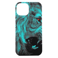 Angry Male Lion Predator Carnivore Iphone 15 Black Uv Print Pc Hardshell Case by Ndabl3x