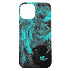 Angry Male Lion Predator Carnivore Iphone 15 Plus Black Uv Print Pc Hardshell Case by Ndabl3x