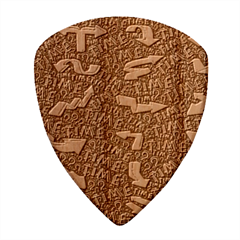 Time Nonlinear Curved Undirected Wood Guitar Pick (set Of 10) by Paksenen