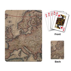 Old Vintage Classic Map Of Europe Playing Cards Single Design (rectangle)