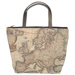 Old Vintage Classic Map Of Europe Bucket Bag Front