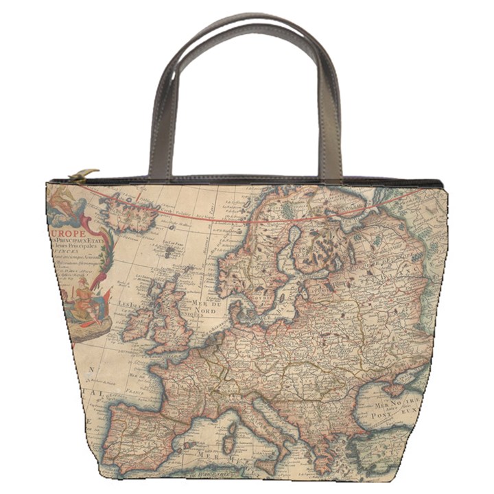 Old Vintage Classic Map Of Europe Bucket Bag