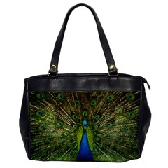 Peacock Feathers Bird Plumage Oversize Office Handbag