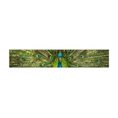 Peacock Feathers Bird Plumage Premium Plush Fleece Scarf (mini)