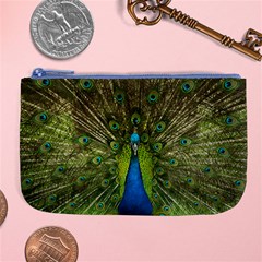 Peacock Feathers Bird Plumage Large Coin Purse