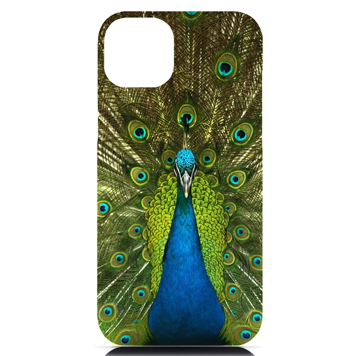 Peacock Feathers Bird Plumage iPhone 14 Plus Black UV Print Case