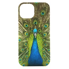 Peacock Feathers Bird Plumage Iphone 15 Black Uv Print Pc Hardshell Case by Perong