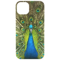 Peacock Feathers Bird Plumage iPhone 15 Pro Black UV Print PC Hardshell Case