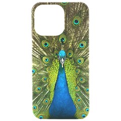 Peacock Feathers Bird Plumage iPhone 15 Pro Max Black UV Print PC Hardshell Case