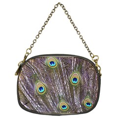 Peacock Bird Feathers Plumage Peacock Chain Purse (one Side)